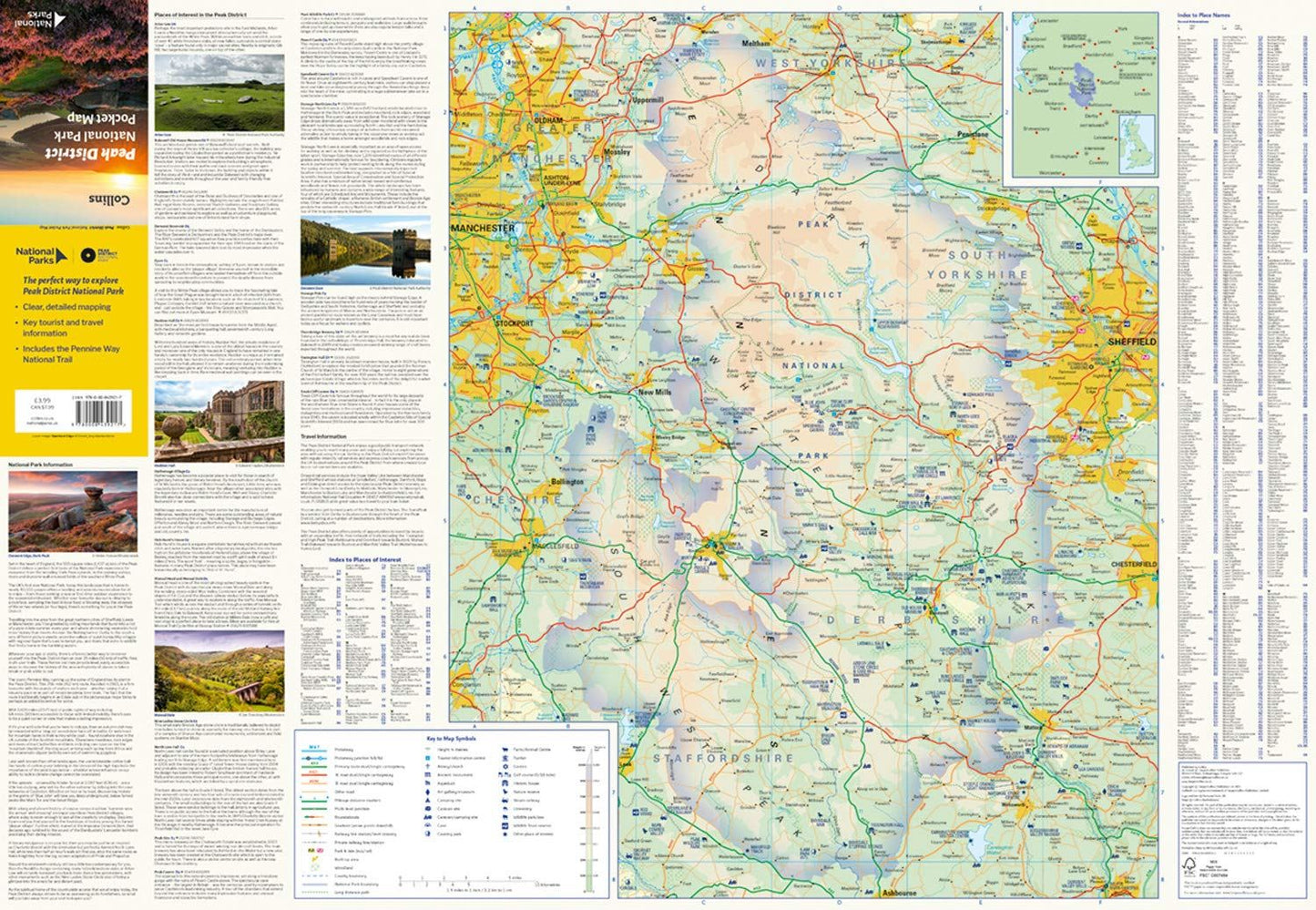 Peak District National Park Pocket Map